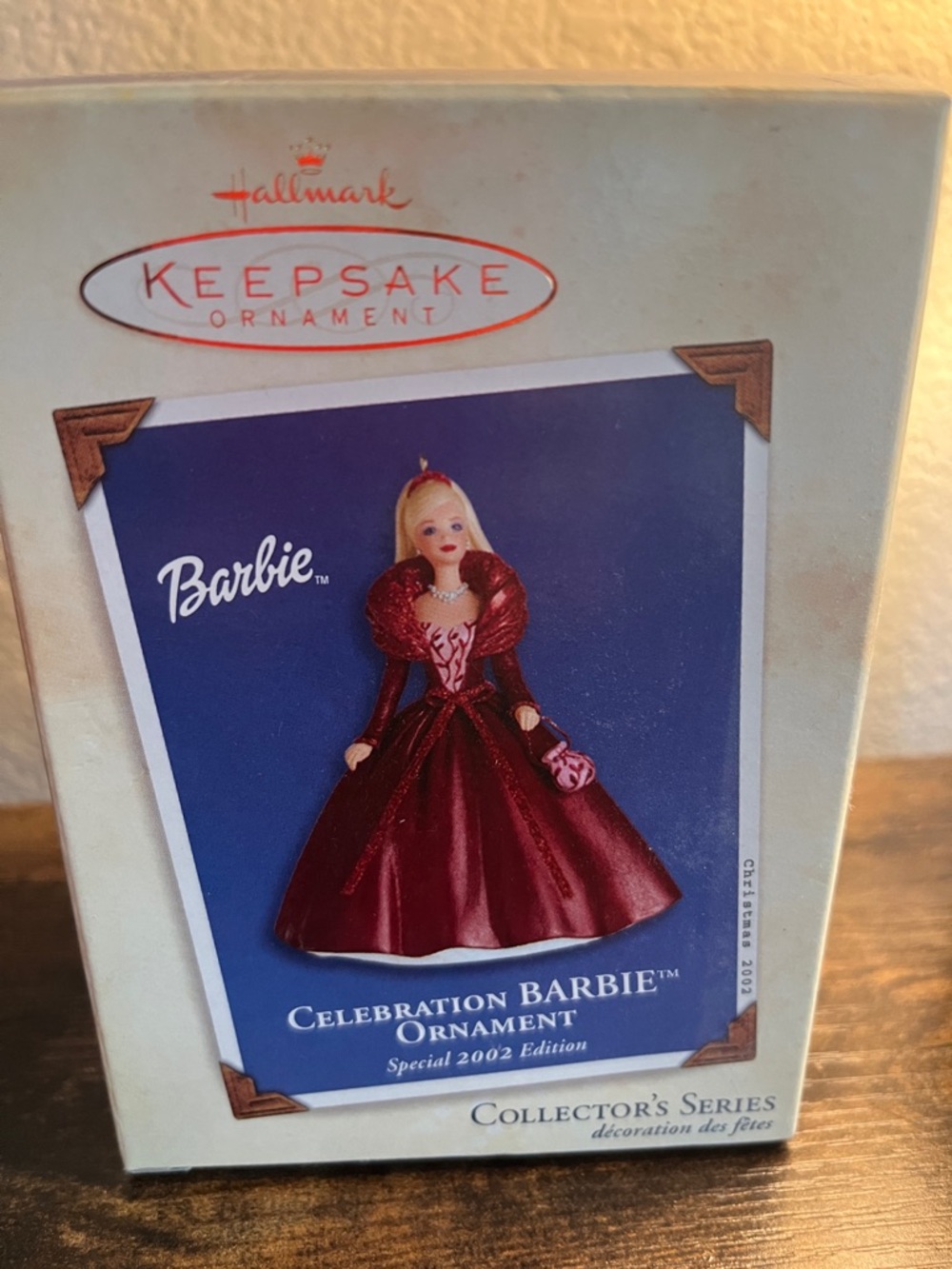 Hallmark Barbie Ornament in Burgundy and Pink